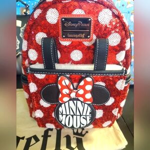 Disney Loungefly Sequin Minnie Mouse mini backpack